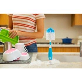 Resim Munchkin Bristle Bebek Biberonu Temizleme Fırçası Mavi 