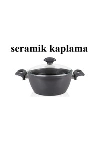 Resim Falez Seramik Derin Tencere 24 Cm Füme 