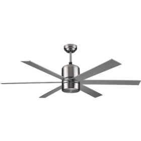 Resim 6 Kanatlı Gümüş Nikel Dekoratif Tavan Vantilatörü 60W KCF286 