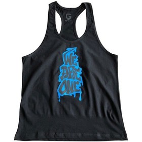 Resim Top Glory Fitness Gym Tank Top Atlet Sporcu Atleti 5064 Siyah 