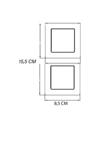 Resim Beyaz İkili Çerçeve 16 Adet Mono Despina 