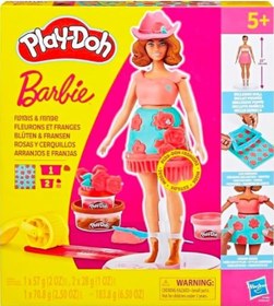 Resim Play Doh Barbie Çiçekli Ve Püsküllü Oyun Hamuru Seti G1360 Çok Renkli 