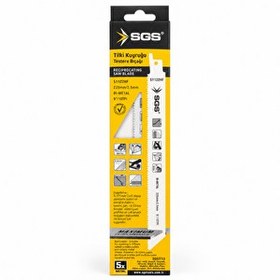 Resim SGS S1122HF Tilki Kuyruğu Testere Bıçağı 225 MM Bi-Metal 5’li Metal Kesim Bıçağı 