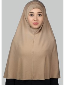 Resim Altobeh Hazır Türban Peçeli Pratik Eşarp Tesettür Nikaplı Hijab - Namaz Örtüsü Sufle 3xl - Koyu Bej Koyu Bej 