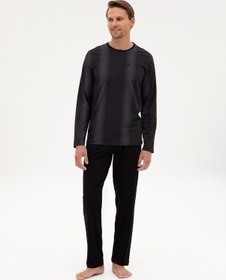 Resim Pierre Cardin Erkek Siyah Pijama Takım 50322637-001 Siyah 