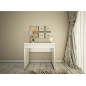 Resim Bicabin Bicabin Arya Miranda Mode Aynalı Beyaz Makyaj/Takı Masası 