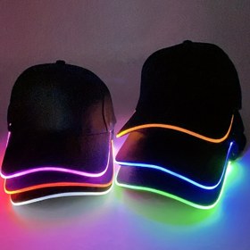 Resim Ördek gagalı 1 adet LED ışıklı şapka, bar, parti ve tatil süslemeleri için yaratıcı ve modaya uygun dış mekan güneşlik şapka, hediye için ideal seçenek 