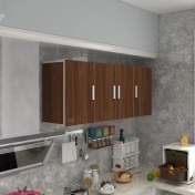 Resim Kenzlife hazır mutfak marina cvz 060*150*32 mutfak banyo dolabı kapaklı raflı 