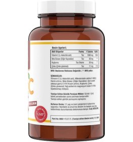Resim Ncs Vitamin C 1000 Mg 120 Tablet Beta Glukan Çinko Beta Glucan 