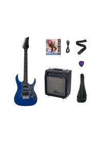 Resim Strauss Esh-22 Mbl Elektro Gitar Hss - Metalik Mavi Set Anfi-softcase-askı-tel-kablo-pena 