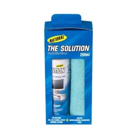 Resim The Solution Lcd, Led, Ekran, Laptop, Tablet, Bilgisayar, Televizyon, Cep Telefonu, Gözlük, Kamera, Koruyucu Ve Parlatıcı Doğal Temizleme, Temizlik Seti - 250 ML + 30 ML Temizleyici 