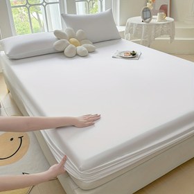 Resim Yastık kılıfları olmadan basit bir düz renkli uyku takımı - Ev Yatak Koruma Kapakları, Otel Yatak Toz Kapakları, 360 Derece Tam Çevre, Kaymaz, Kolay Bakım Kumaşı, Rahat ve Dayanıklı, Tüm Mevsimler İçin Uygun. 