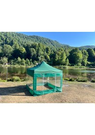 Resim 3x3 M 30 Mm Gazebo Tente Kış Bahçesi Yeşil 
