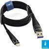 Resim Shaza Apple iPhone Lightning 5A 100 W 1 Metre Örgülü Hızlı Şarj ve Data Kablosu 