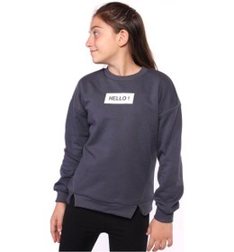Resim Toontoy Kız Çocuk Hello Baskılı Sweatshirt Kiremit 