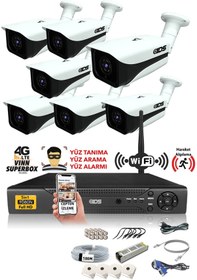 Resim IDS DS-7070HD-SET7-NOHDD 7 Kameralı 1080P Full HD 5 MP Sony Lensli Kamera Seti - 7070 