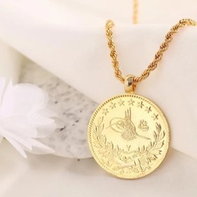 Resim Yıldız Gold İmitasyon 22 Ayar Altın Kaplama Beşebirlik Reşat Kolye 