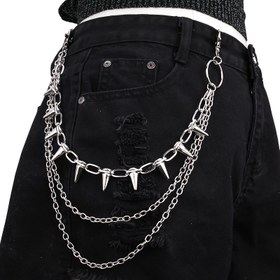 Resim Yeni Trend Punk Metal Çıtçıtlı Çok Katmanlı Kemer - Kot Aksesuar 