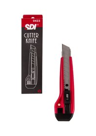 Resim Sdi Maket Bıçağı Geniş Otomatik Kilitlemeli Metal Ağızlı 2 Yedekli 0423 