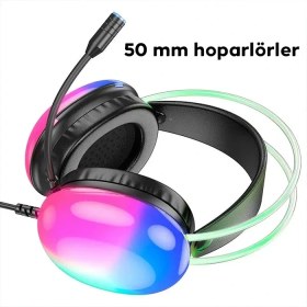 Resim Hoco W109 Plus Rich Usb7.1 Gaming Kulaküstü KULAKLIK-(5775) - TK002M-6XS1M3 
