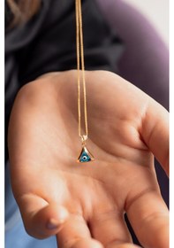 Resim Yeni Yaldızlı Zincir Nazar Altın Kolye 