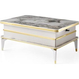 Resim Irmak Akıllı Orta Sehpa 3 Kademeli Yemek Masası (499585154) 