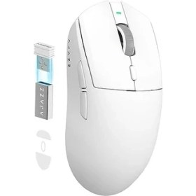 Resim Ajazz AJ139 Pro x Superlıght Kablosuz Oyun Faresi,ultra HAFIF(59G),PIXART PAW3395 Optik SENSÖR,26000 Dpı,2.4ghz/usb C Kablolu,ergonomik,6 Programlanabilir DÜĞME,200 Saat Pil Ömrü,pc/mac Için - Beyaz 