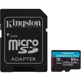 Resim Kingston 64GB microSD Canvas Go! Plus Class 10 SDCG3/64GB 