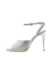 Resim Yaşar Kaşlı Kadın Platform Taban Topuklu Ayakkabı 36-40 24y Yka-820 Z Lame Simli Gümüş 