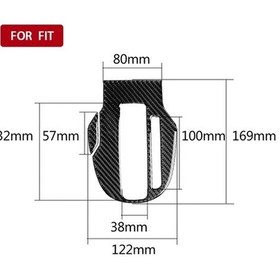 Resim Ulzyvf 2014-2018 Honda Fit/jazz Sağ Direksiyonlu Karbon Fiber Vites Paneli Kaplaması 