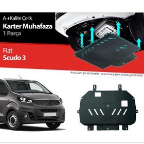 Resim Tunax Fiat Scudo Çelik Karter Muhafaza Koruma 2020 2021 2022 2023 2024 