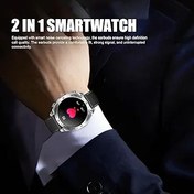 Resim UPALDHOU 2'de 1 Kablosuz Kulaklık Akıllı Saat, Hava Tahmin Zamanlayıcı Alarm Alarm Spor İzle Erkek Kadınlar İçin Gürültü Engelli Kulaklıklar 