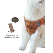 Resim Kedi Göğüs Tasması Kahverengi L 