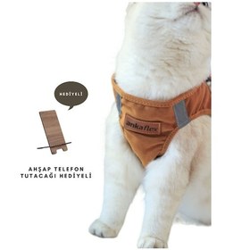 Resim Kedi Göğüs Tasması Kahverengi L 