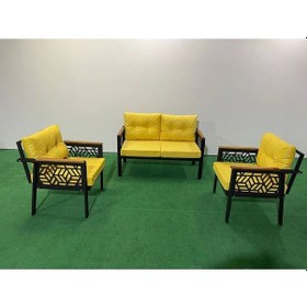 Resim Melisa Balkon-bahçe-kafe Çay Seti Koltuk Oturma Takımı-oturma Grubu,ofis Koltuğu Sarı 