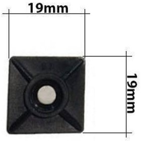 Resim Genel Markalar Yapışkanlı Kroşe 19mm X 19mm - Siyah - 50 Adet 