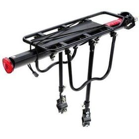 Resim Sele borusu bağlantılı alüminyum bisiklet arka portbagaj 