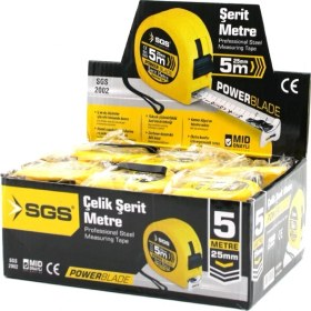 Resim MiraLive 12 Adet 5mt x 25MT Stoplu Şerit Metre (4887) 