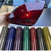 Resim Turcoshop11 Holographic Golden Karbon Fiber Folyo, 30x100cm, Kolay Yapışan Araç Kaplama 