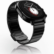 Resim HiFuture AIX AMOLED 37mm Bluetooth 5.3 Çift Modlu IP68 100+ Spor Modu 350mAh Anti-Parmak İzi Always On Display Ekran SpO2 Paslanmaz Çelik Akıllı Saat 52mm Siyah 