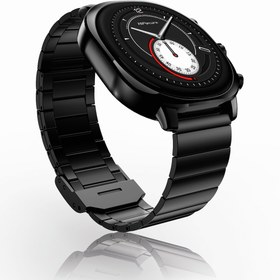 Resim HiFuture AIX AMOLED 37mm Bluetooth 5.3 Çift Modlu IP68 100+ Spor Modu 350mAh Anti-Parmak İzi Always On Display Ekran SpO2 Paslanmaz Çelik Akıllı Saat 52mm Siyah 
