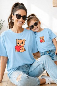 Resim genosha Anne Kız 100% Pamuk T-shirt Mama Mini Mother Daughter TEKLİ FİYAT 