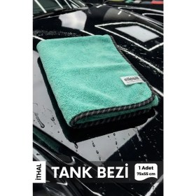 Resim Ellesill Ithal Ultrafiber Araç Kurulama Bezi Büyük Boy Leke Bırakmaz Oto Cam Silme Havlusu 75X55 cm - Turkuaz 