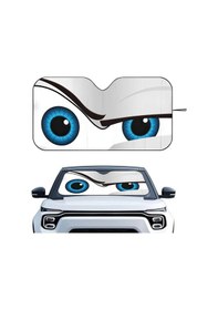 Resim Goldenqian Karikatür Gözler Sevimli Araba Güneşlik Cam Katlanabilir Üç Katmanlı Yalıtım Güneşlik Vantuz Blokları Uv Işınları Güneş Z4 
