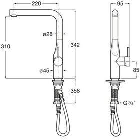 Resim Roca Glera L Borulu Eviye Bataryası Krom A5A834Dc00 
