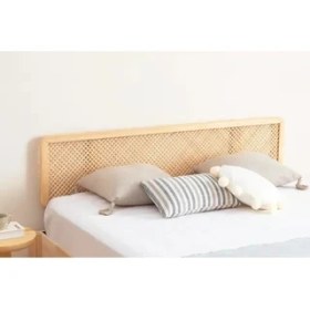 Resim Vivense Izabelya Hazeran Başlıklı Ahşap Karyola, Naturel, 90X200 