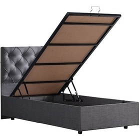 Resim Setaymobilya Baza, Tek Kişilik Eylül Baza + Başlık Seti, Gri 