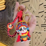 Resim Silver1 Gıoıo Yeni Sevimli Kedi Pençe Çapraz Giyinme Kurumi Bebek Araba Anahtarlık Büyük Kulak Köpek Çift Okul Çantası Hediye Anahtarlık Kolye (Yurt Dışından) 