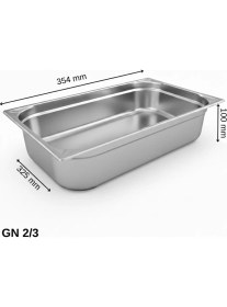 Resim Üret Çelik Üret Standart Gastronom Küvet Gn 2/3 100 mm 9 lt 