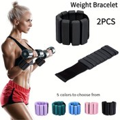 Resim Popüler Ayarlanabilir Bilek veya Ayak Ağırlıkları, 2'li Paket - Yaklaşık Bir Pound - Ayarlanabilir ve Giyilebilir - Fitness için Uygun (Siyah, Pembe, Mavi) 